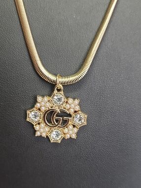 Sparkly Snowflakes Herringbone Gold-filled Necklace